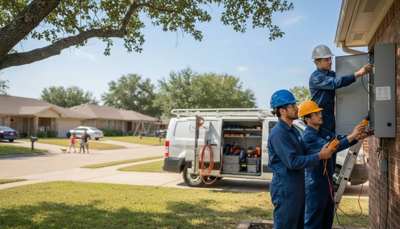 Certified electrician providing emergency electrical services in Hooks, TX